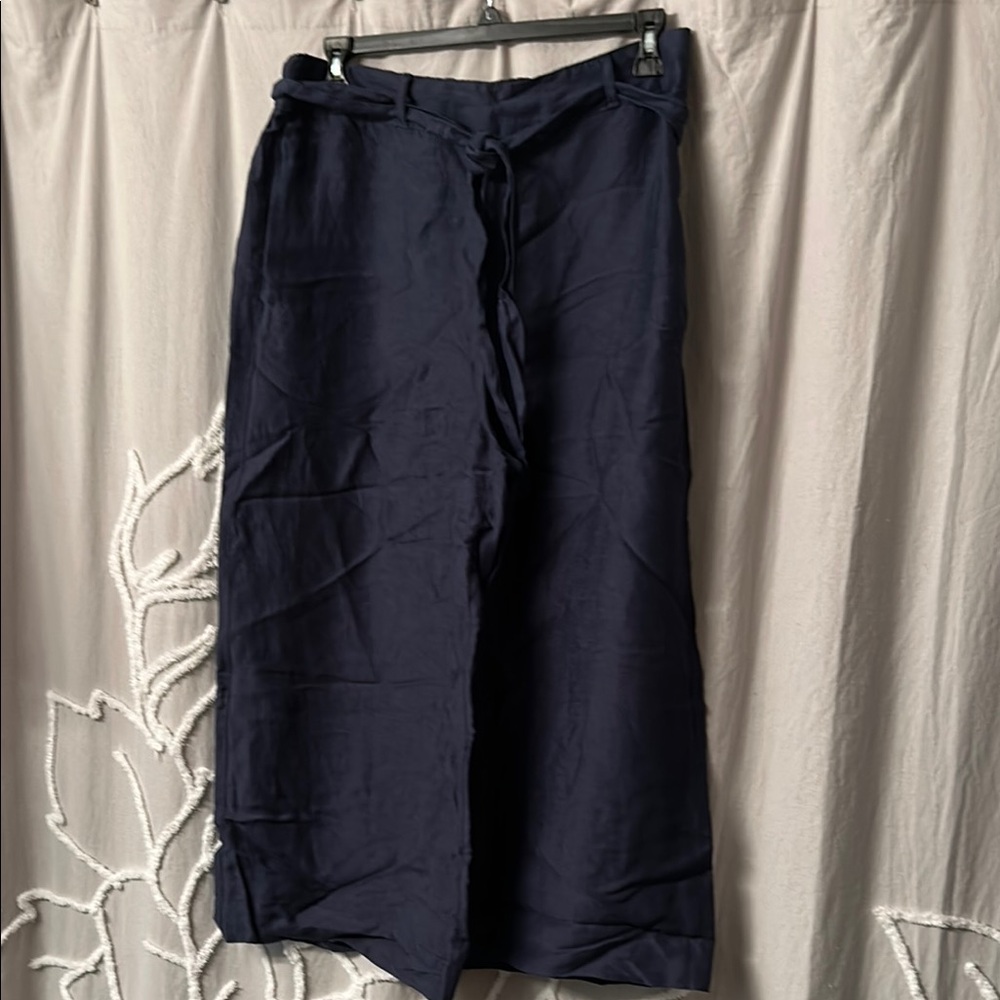 H by Halston Blue Dress Pants Wide-Leg Design